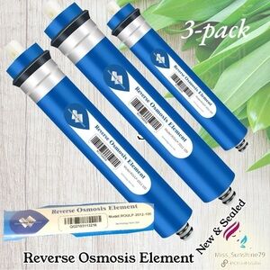 Reverse Osmosis Element 3-Pack - Blue - New & Sealed - pictures for verification